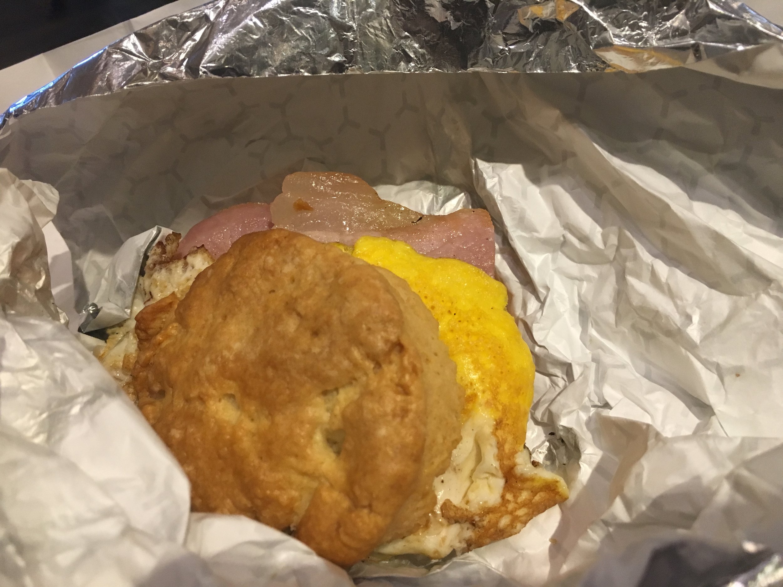 Bacon, Egg &amp; Cheese Biscuit from  Hop's Chicken