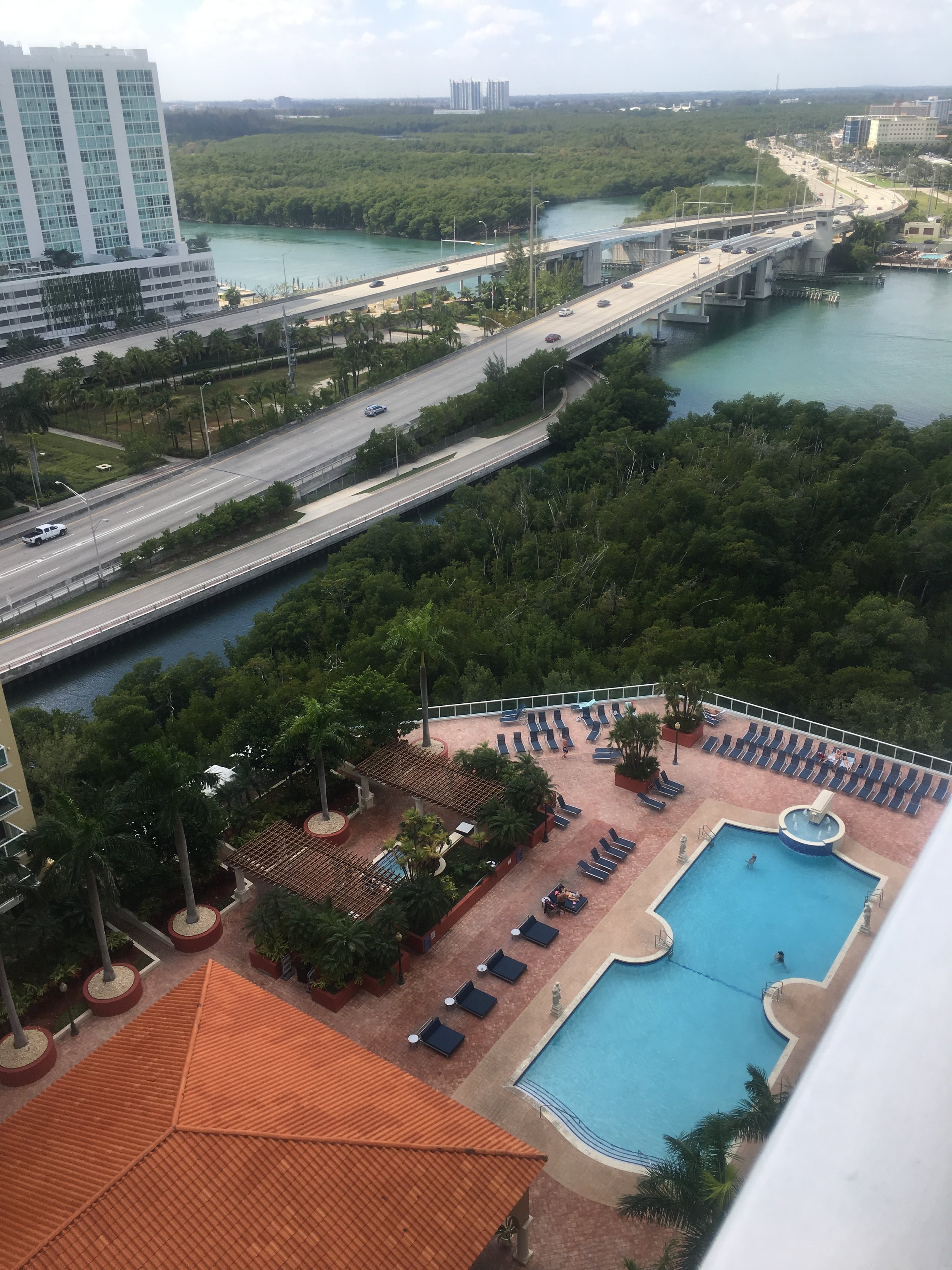 View of the Pool in Sunny Isles Beach, Florida (Air BNB)