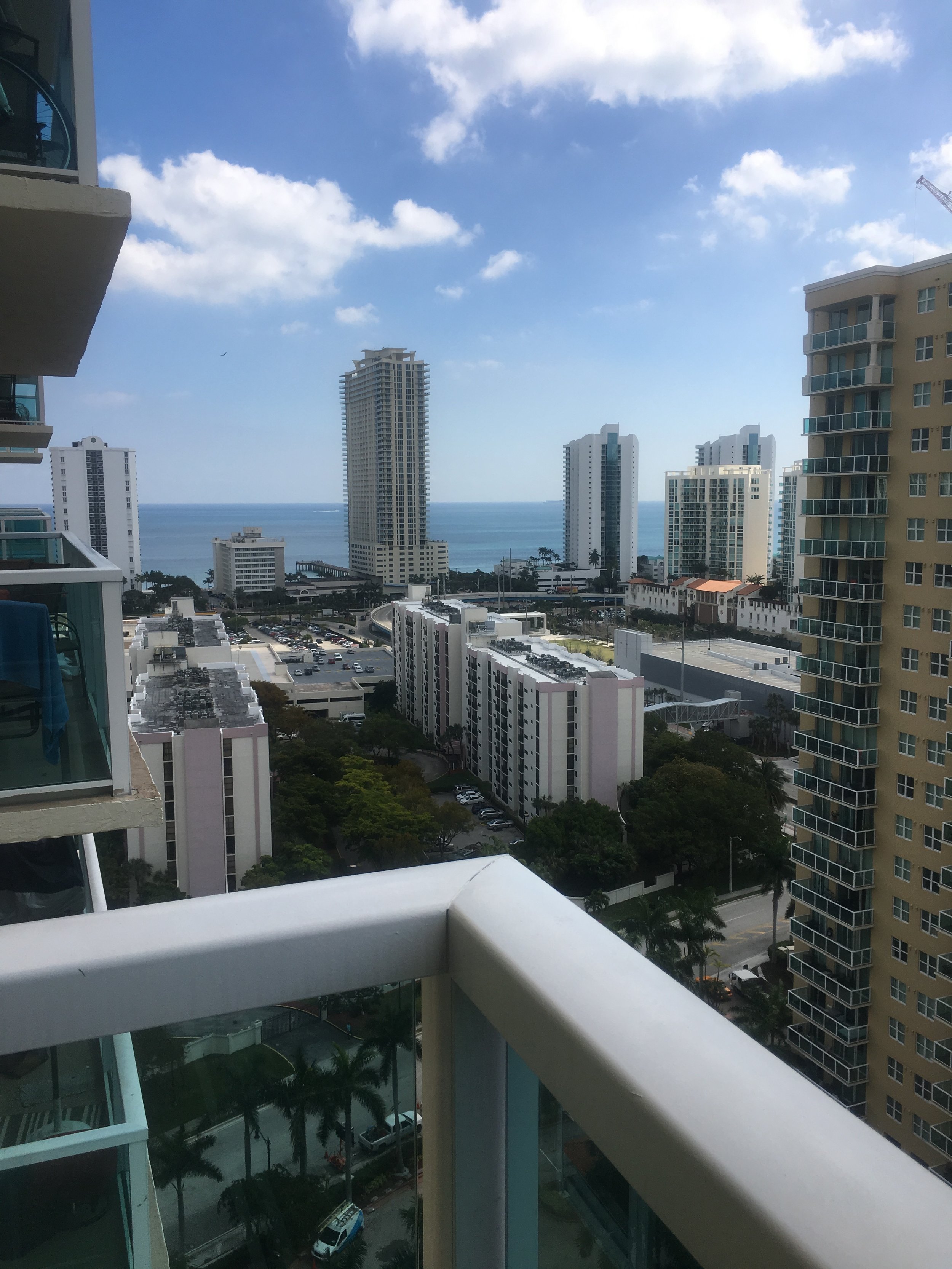View from Balcony Sunny Isles Beach, Florida (Air BNB)