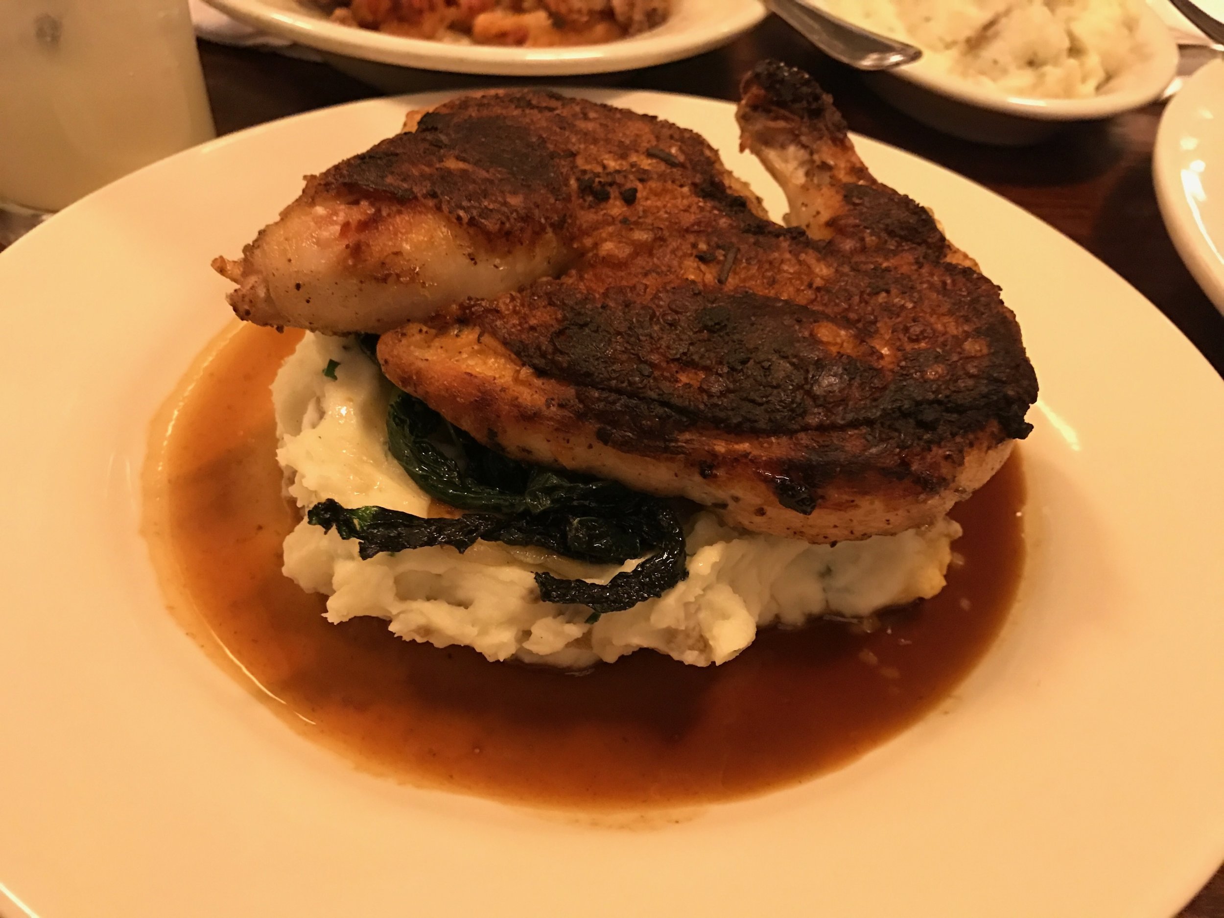 Brick Pressed Chicken ($25)