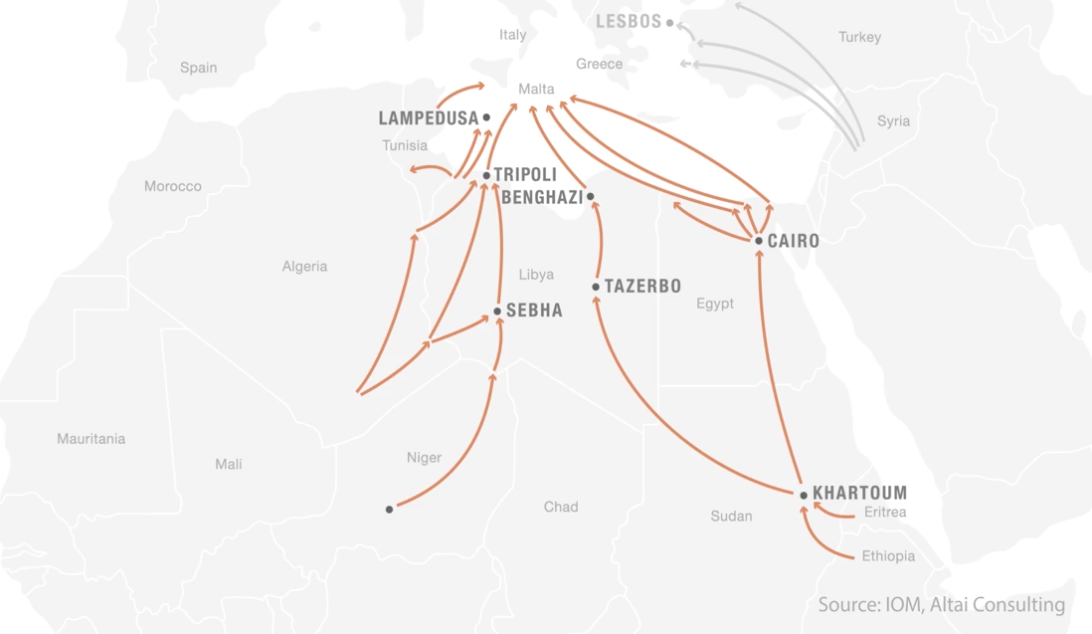 Map of Salve Trade via  CNN